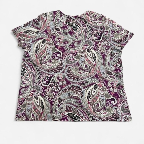 Y2K Purple Paisley Top - Picture 2 of 5